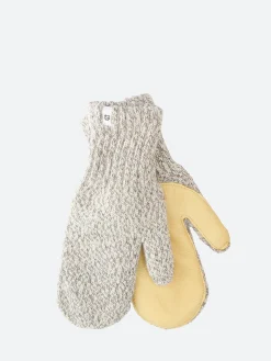 Upstate Stock - Deerskin Mitten in Oat Melange