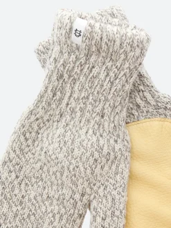 Upstate Stock - Deerskin Mitten in Oat Melange