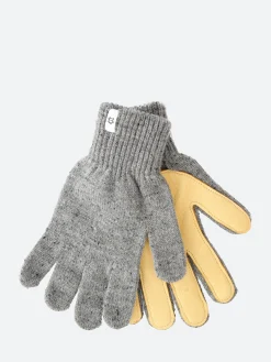Upstate Stock - Full Finger Gloves in Grey Tweed