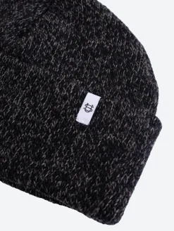Upstate Stock - Ragg Wool Beanie in Black Melange