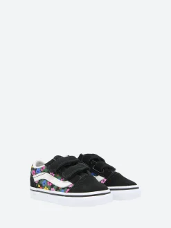 Vans - Toddler Old Skool V in Black/White Floral