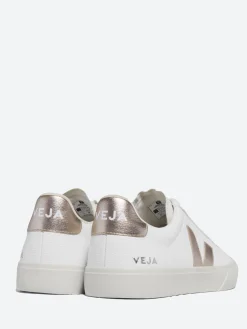 Veja - Campo ChromeFree Leather in White and Platine