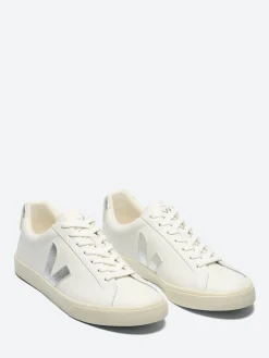 Veja - Esplar Leather in White and Silver