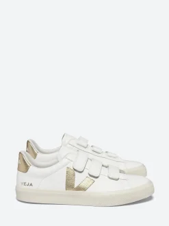 Veja - Recife ChromeFree Leather in White and Platine
