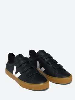 Veja - Recife ChromeFree Leather in Black and White