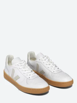 Veja - V-10 Leather White and Natural