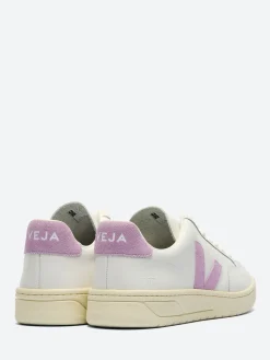 Veja - V-12 O.T. Leather in Extra White and Orchid