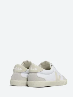 Veja - Volley Canvas in White and Pierre