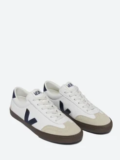Veja - Volley Leather in White, Nautico and Bark