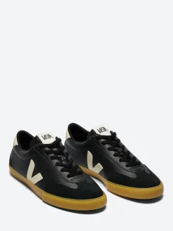 Veja - Volley O.T. Leather in Black and Pierre