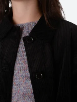 Vetra - 2106F Corduroy Coat in Black