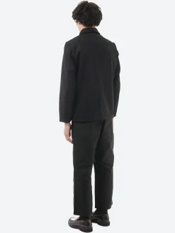 Vetra - No. 4 Workwear Jacket in Black Wool Melton