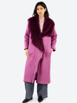 Virginia Bizzi - Eco Shearling Coat in Bouganville