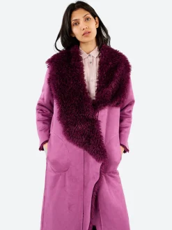 Virginia Bizzi - Eco Shearling Coat in Bouganville