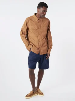 Wax London - Artist Overshirt in Toffee