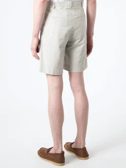 Wax London - Linton Pleat Short in Ecru