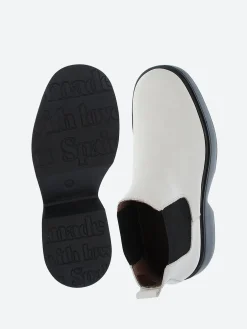 Wonders - B-8204 Chelsea Boot in White and Black