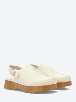 Wonders - B-8051 Clog in Off White Pergamena