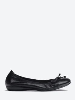 Wonders - Bow Ballet Flat in Black Sauvage