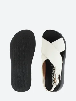 Wonders - C-6540 Sandals in Off White Wild