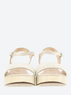 Wonders - D-8802 Leather Wedge Sandal in Off White