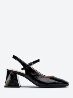 Wonders - H-6307 Slingback Heels in Black