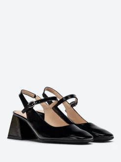 Wonders - H-6307 Slingback Heels in Black