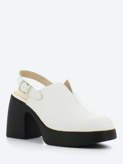 Wonders - Mule Heel in Off White Wild