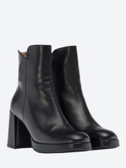Wonders - Square Toe Platform Boot in Black Iseo
