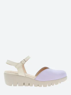 Wonders - Wedge Sandal in Lavender and White Sauva