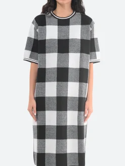 Wool Knit Short-Sleeved Dress