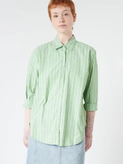 Xirena - Beau Shirt in Matcha Stripe