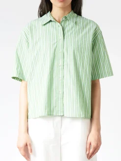 Xirena - Gracie Shirt in Matcha Stripe (Green)