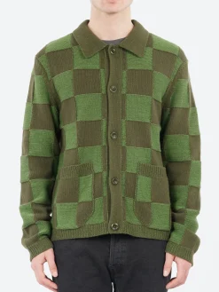 YMC - Baker Cardigan in Green