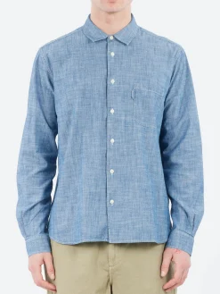 YMC - Earth Curtis Shirt in Light Indigo