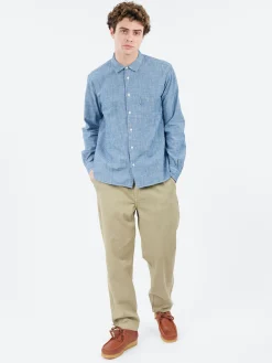 YMC - Earth Curtis Shirt in Light Indigo