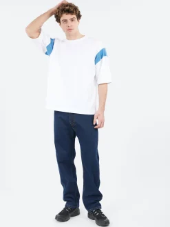 YMC - Skate T-Shirt in White and Blue